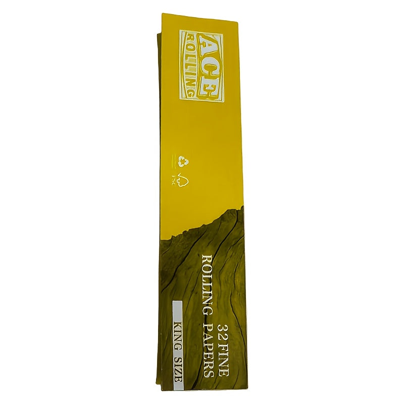 Gold ACE rolling papers pack with vertical text label and king size marking