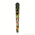 Airtight 118mm joint storage tube, black cap, colorful comic print.