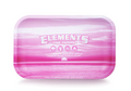 Pink metal rolling tray with Elements Pink Papers logo on top