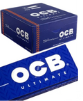OCB Ultimate slim rolling papers full box, blue with white OCB logo