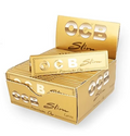OCB Gold slim rolling papers full box with branded cardboard packaging