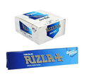 RIZLA+ Thin Blue king size slim rolling papers box with blue wrapper