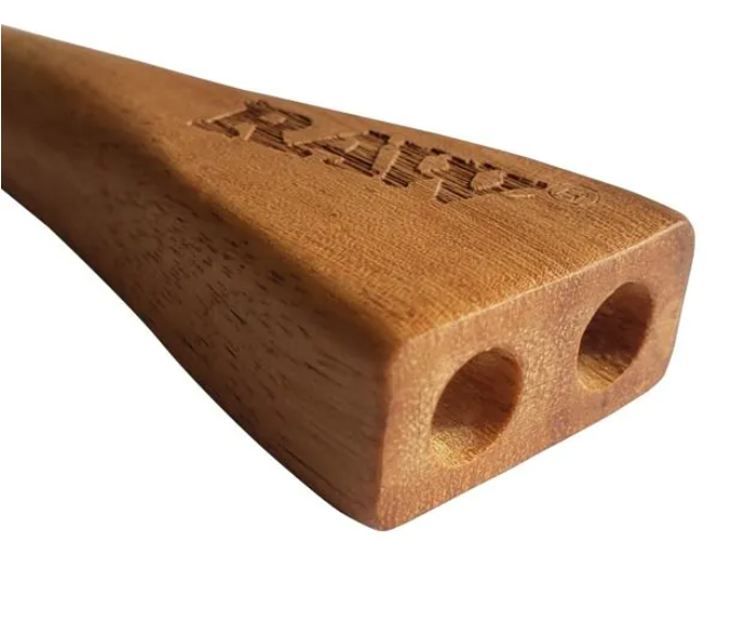 Double barrel joint holder with two end holes and engraved logo