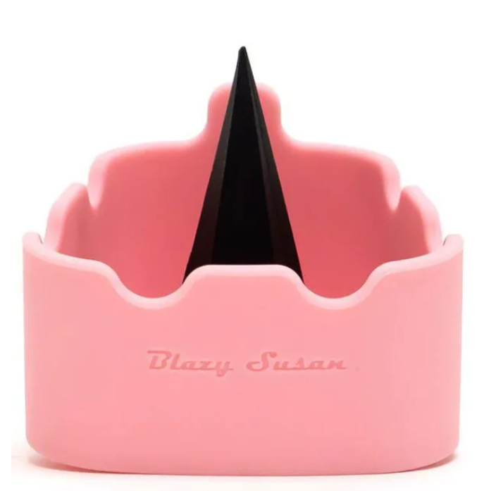 Pink spinning rolling tray base with central raised cone insert