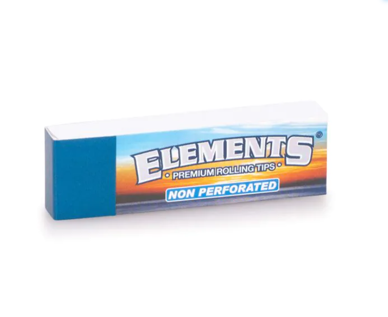 Non-perforated rolling tip box, rectangular blue and orange branding